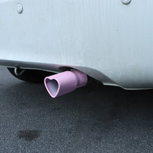 Load image into Gallery viewer, Brand New Universal Pink Heart Shaped Stainless Steel Car Exhaust Pipe Muffler Tip Trim Staight