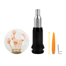 Load image into Gallery viewer, Brand New Universal Round Ball Crystal Clear Light Pink Flowers Automatic Gear Shift Knob Shifter