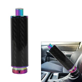 BRAND NEW UNIVERSAL 1PCS JDM Real Carbon Fiber Car Aluminum Neo Chrome Handle Hand Brake Sleeve Protector Fitment Cover
