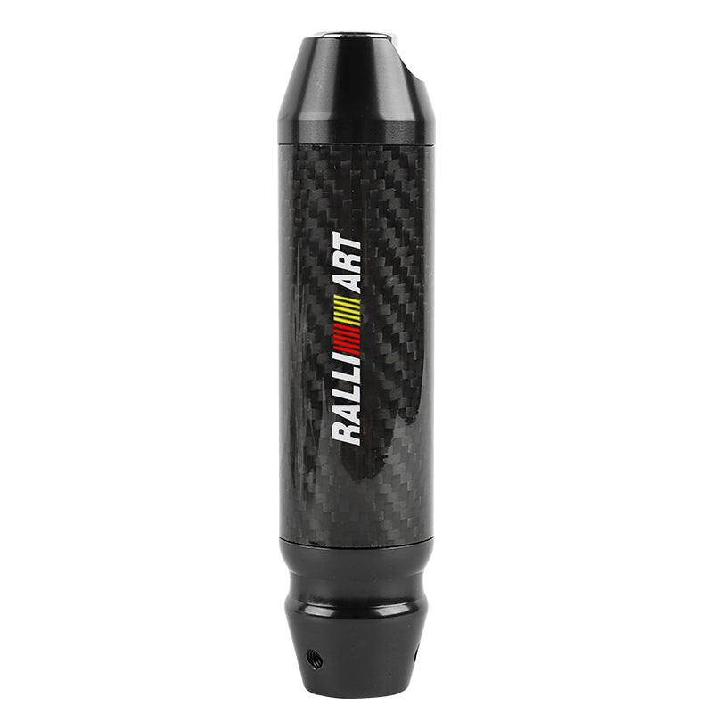 Brand New Ralliart Universal Real Carbon Fiber Black Aluminum Automatic Transmission Racing Gear Shift Knob