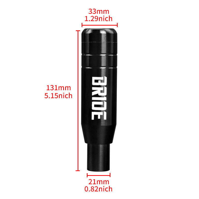 Brand New Universal JDM 13CM Bride Aluminum Black Automatic Gear Stick Shift Knob Lever Shifter