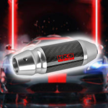 Load image into Gallery viewer, Brand New HKS Universal Real Carbon Fiber Silver Aluminum Automatic Transmission Racing Gear Shift Knob