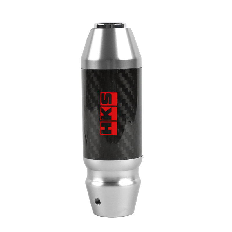 Brand New HKS Universal Real Carbon Fiber Silver Aluminum Automatic Transmission Racing Gear Shift Knob