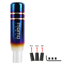 Load image into Gallery viewer, Brand New Universal JDM 13CM Momo Aluminum Burnt Blue Automatic Gear Stick Shift Knob Lever Shifter