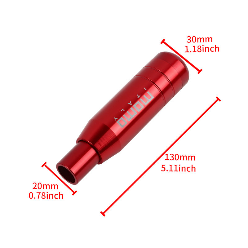 Brand New Universal JDM 13CM MOMO Aluminum Red Automatic Gear Stick Shift Knob Lever Shifter