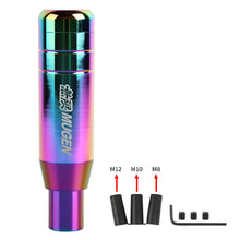 Load image into Gallery viewer, Brand New Universal JDM 13CM Mugen Aluminum Neo Chrome Automatic Gear Stick Shift Knob Lever Shifter