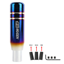 Load image into Gallery viewer, Brand New Universal JDM 13CM Mugen Aluminum Burnt Blue Automatic Gear Stick Shift Knob Lever Shifter