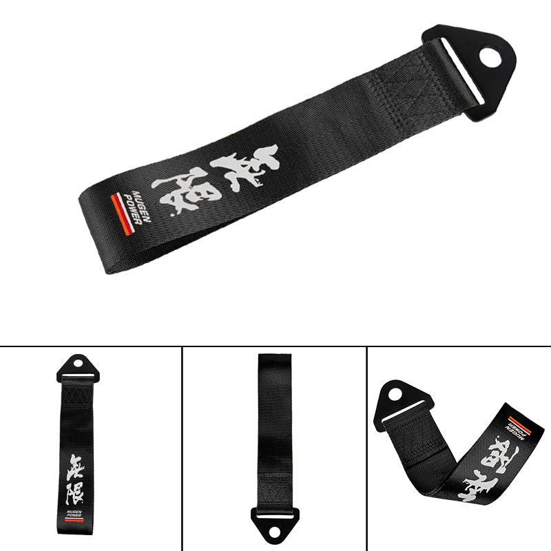 Brand New Universal Mugen Power High Strength Black Tow Towing