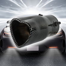 Load image into Gallery viewer, Brand New Universal Carbon Fiber Look Heart Shaped Stainless Steel Car Exhaust Pipe Muffler Tip Trim Straight