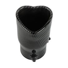 Load image into Gallery viewer, Brand New Universal Carbon Fiber Look Heart Shaped Stainless Steel Car Exhaust Pipe Muffler Tip Trim Straight