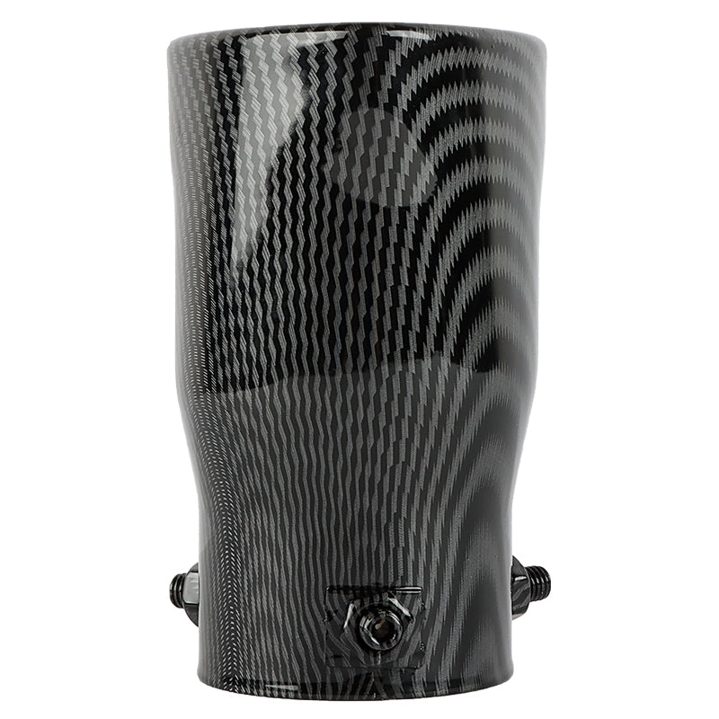 Brand New Universal Carbon Fiber Look Heart Shaped Stainless Steel Car Exhaust Pipe Muffler Tip Trim Straight