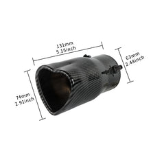 Load image into Gallery viewer, Brand New Universal Carbon Fiber Look Heart Shaped Stainless Steel Car Exhaust Pipe Muffler Tip Trim Straight
