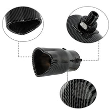 Load image into Gallery viewer, Brand New Universal Carbon Fiber Look Heart Shaped Stainless Steel Car Exhaust Pipe Muffler Tip Trim Straight