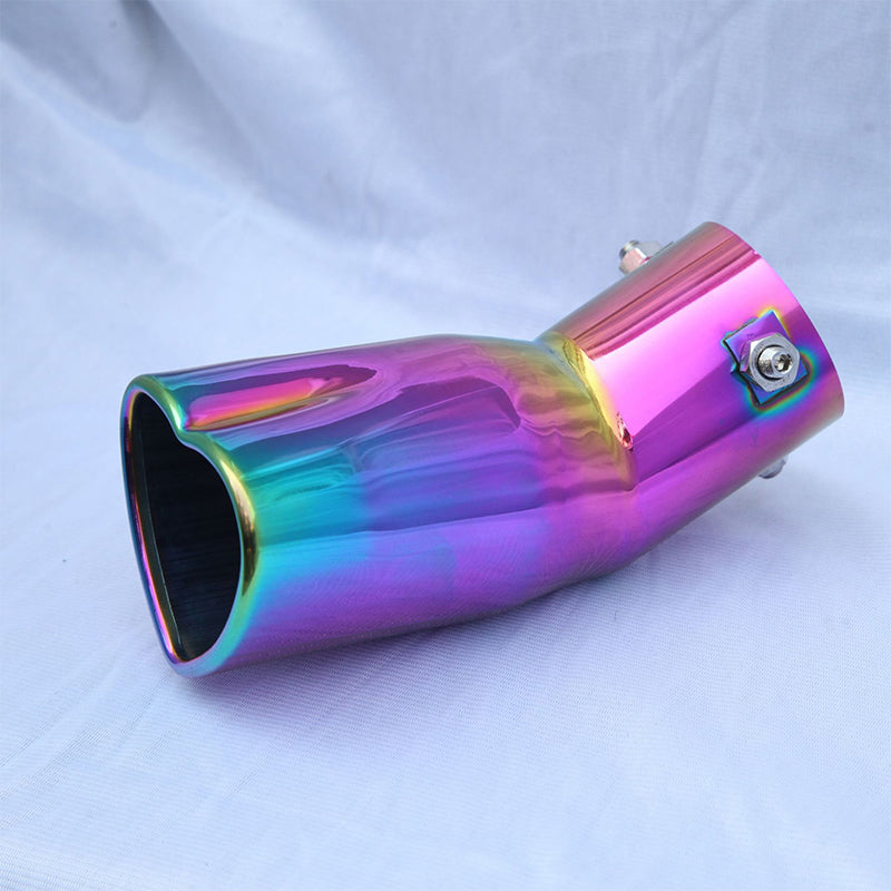 Brand New Universal Neo Chrome Heart Shaped Stainless Steel Car 