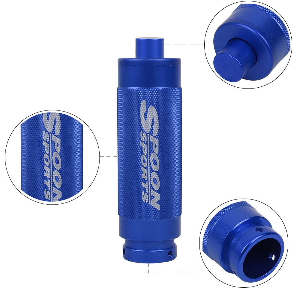 Brand New Spoon Sports Blue Aluminum Car Handle Hand Brake Sleeve Universal Fitment Cover