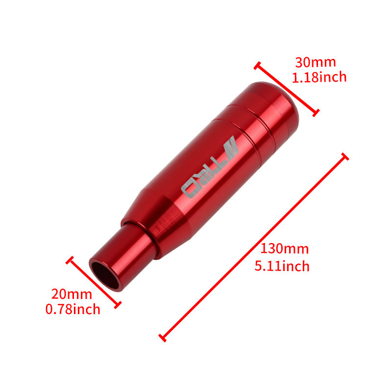 Brand New Universal JDM 13CM TRD Aluminum Red Automatic Gear Stick Shift Knob Lever Shifter