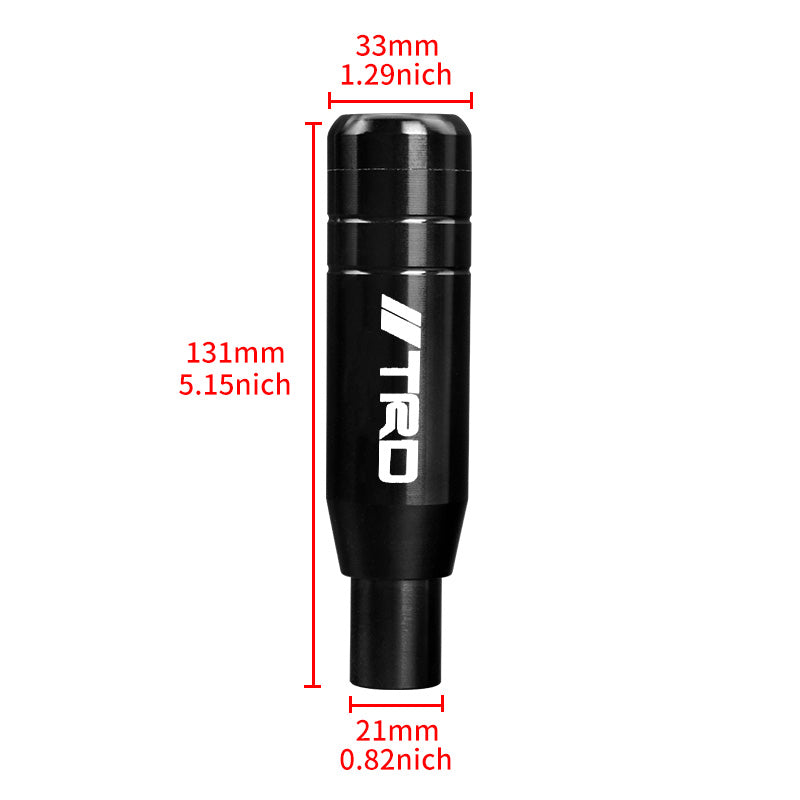 Brand New Universal JDM 13CM TRD Aluminum Black Automatic Gear Stick Shift Knob Lever Shifter