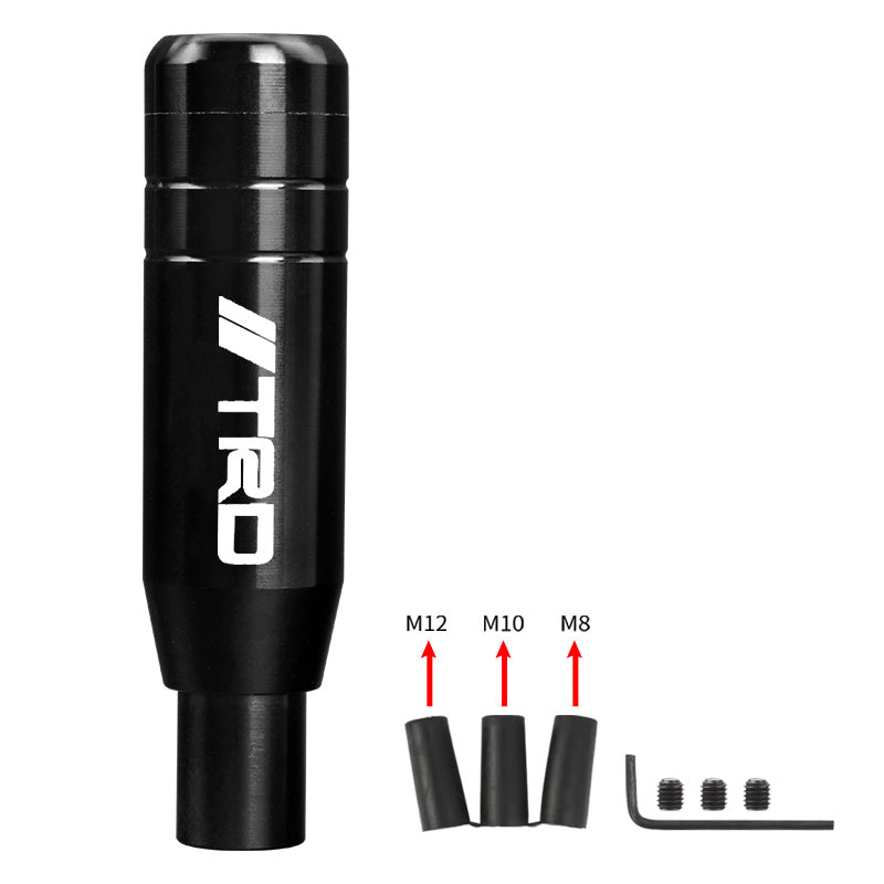 Brand New Universal JDM 13CM TRD Aluminum Black Automatic Gear Stick Shift Knob Lever Shifter