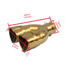Load image into Gallery viewer, Brand New Universal Dual Gold Heart Shaped Stainless Steel Car Exhaust Pipe Muffler Tip Trim Straight