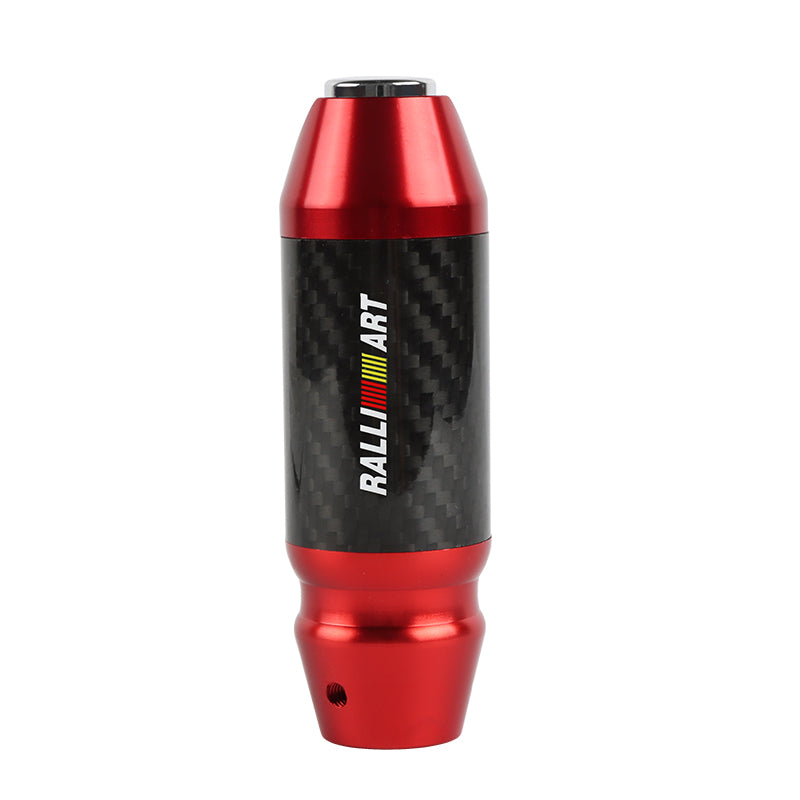 Brand New Ralliart Universal Real Carbon Fiber Red Aluminum Automatic Transmission Racing Gear Shift Knob