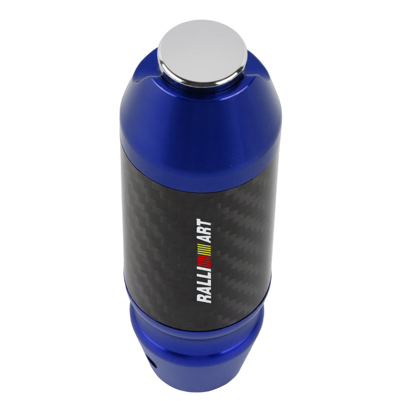 Brand New Ralliart Universal Real Carbon Fiber Blue Aluminum Automatic Transmission Racing Gear Shift Knob