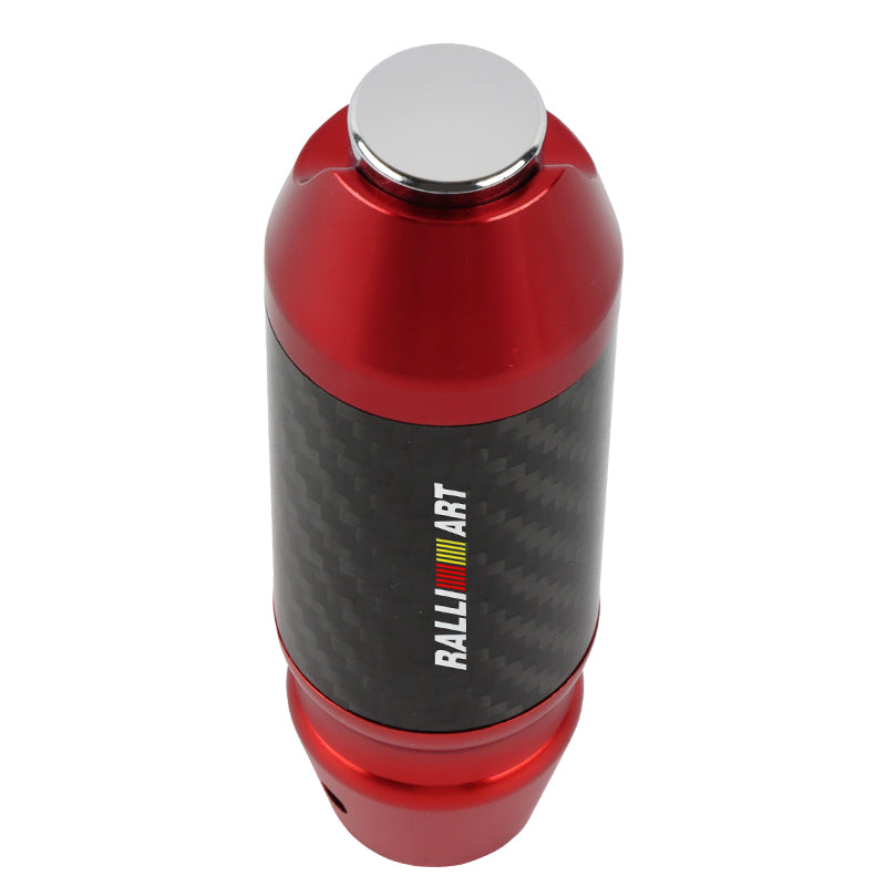 Brand New Ralliart Universal Real Carbon Fiber Red Aluminum Automatic Transmission Racing Gear Shift Knob