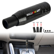 Load image into Gallery viewer, Brand New Universal JDM 13CM Ralliart Aluminum Carbon Fiber Style Automatic Gear Stick Shift Knob Lever Shifter