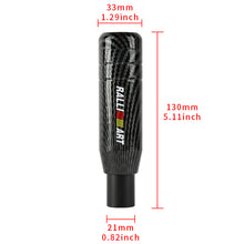 Load image into Gallery viewer, Brand New Universal JDM 13CM Ralliart Aluminum Carbon Fiber Style Automatic Gear Stick Shift Knob Lever Shifter