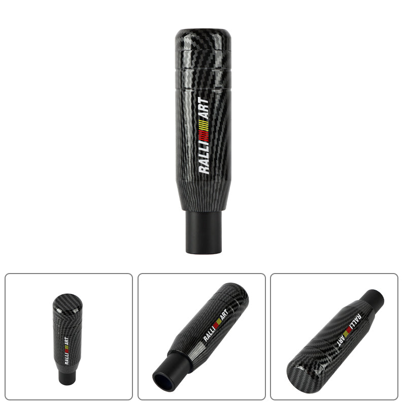 Brand New Universal JDM 13CM Ralliart Aluminum Carbon Fiber Style Automatic Gear Stick Shift Knob Lever Shifter