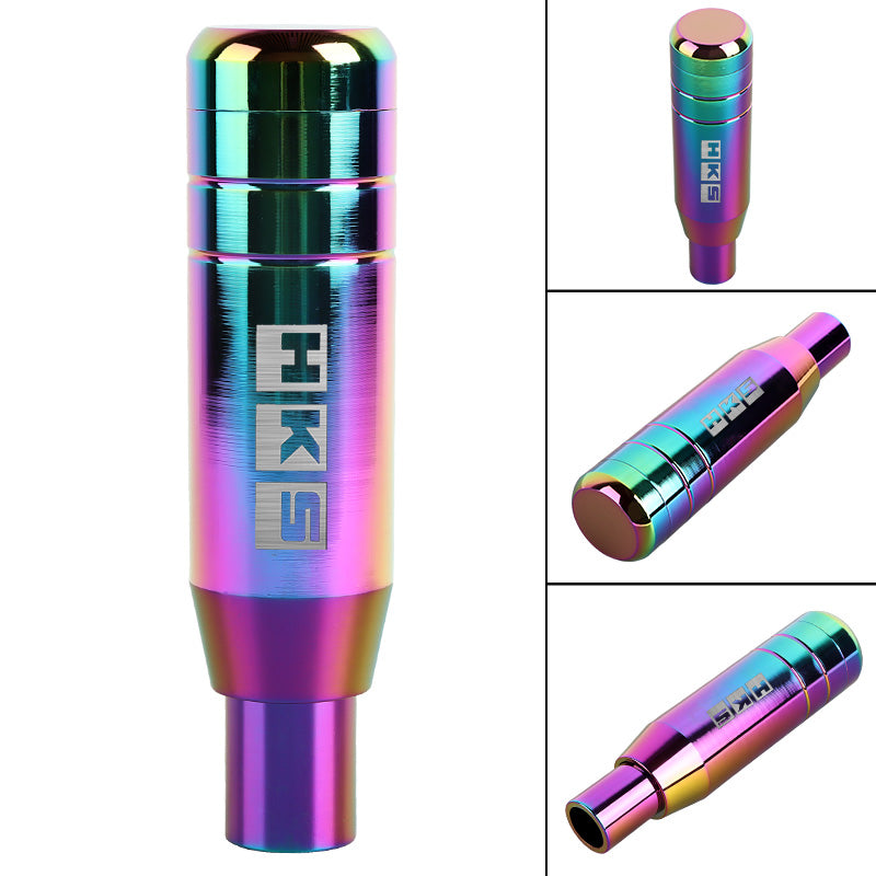 Brand New Universal JDM 13CM HKS Aluminum Neo Chrome Automatic Gear Stick Shift Knob Lever Shifter