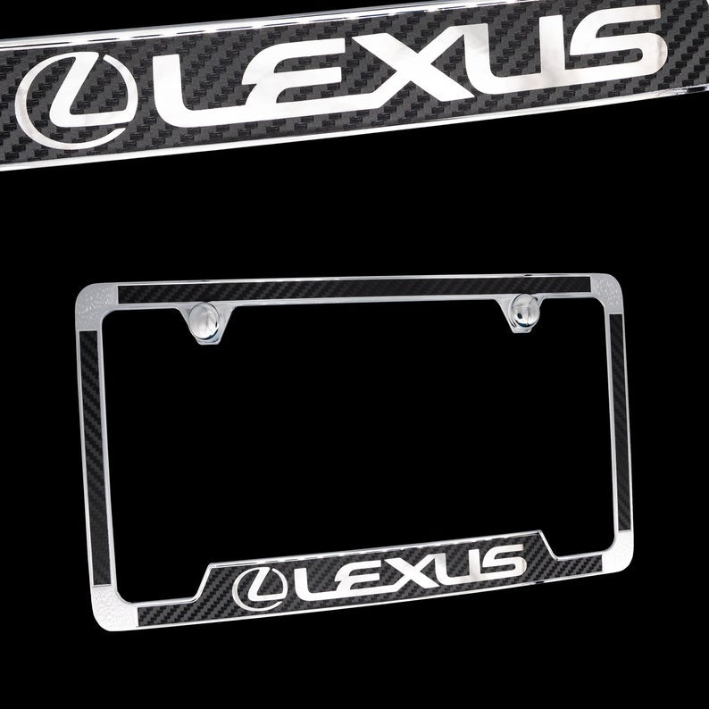 Eurosport Daytona Black HEMI Logo Carbon Stainless Steel License Plate Frame - Front/Rear, Metal