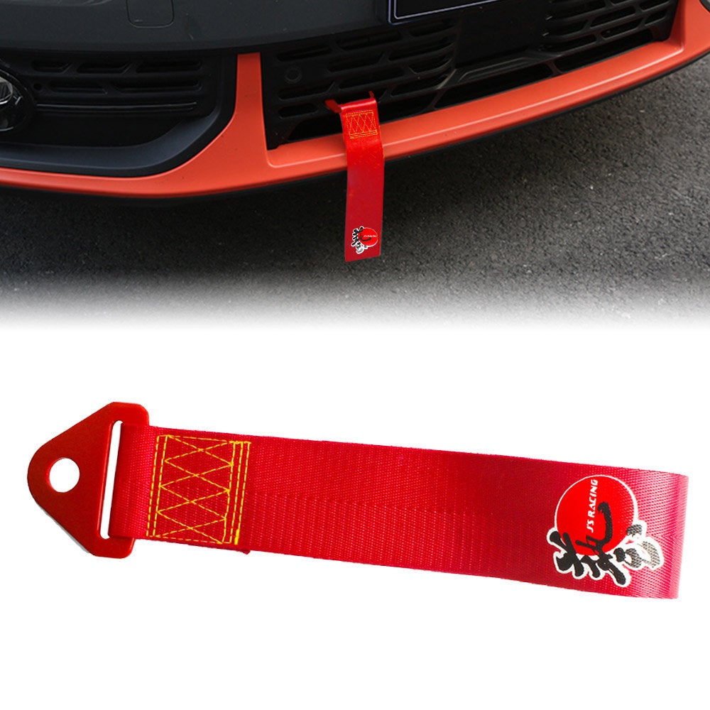 Brand New J's Racing High Strength Red Tow Towing Strap Hook For Front – JK  Racing Inc