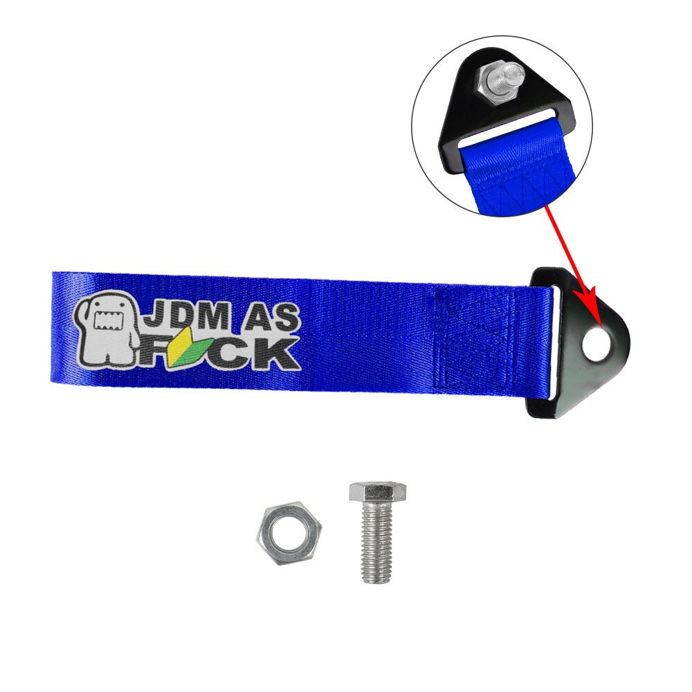 Brand New Jdm As Fck High Strength Blue Tow Towing Strap Hook For Fron – JK  Racing Inc