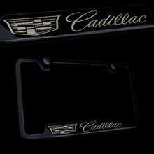 Load image into Gallery viewer, Brand New 1PCS Cadillac Black Stainless Steel License Plate Frame Officially Licensed