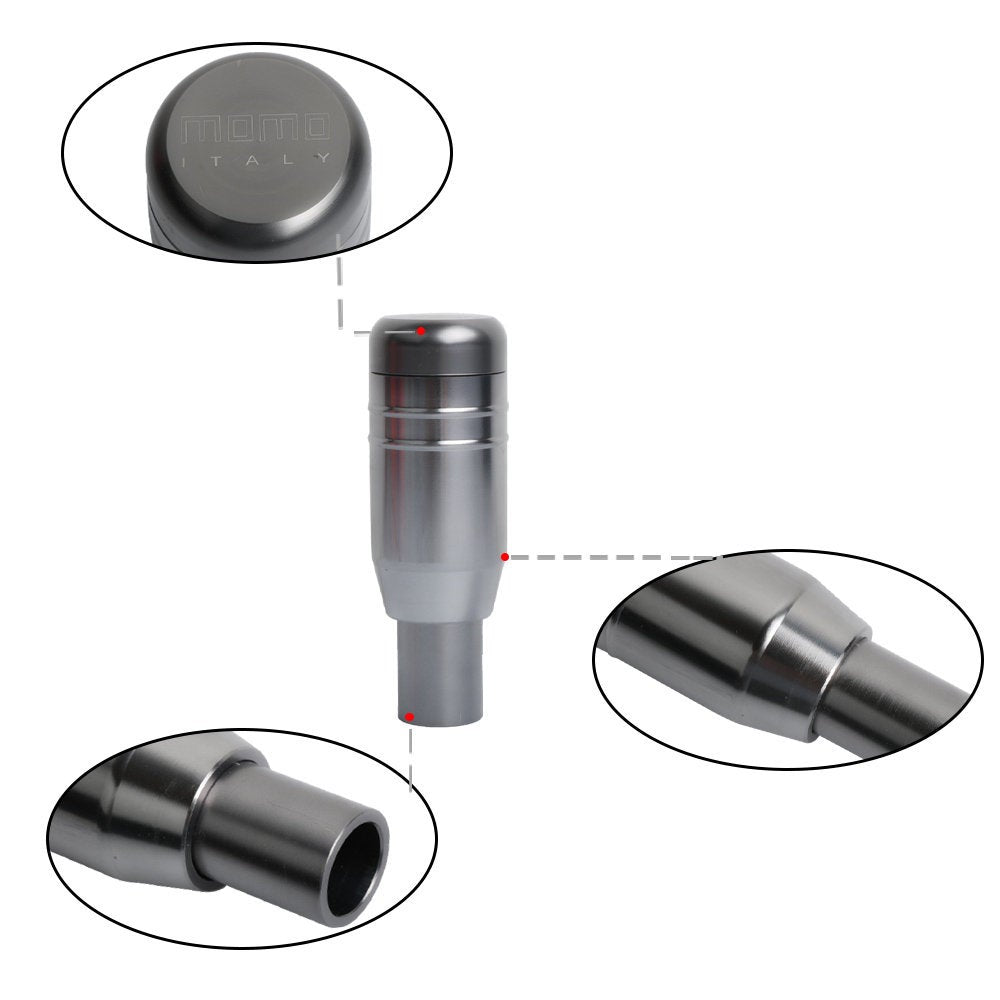 Brand New 1PCS Momo Gunmetal Aluminum Universal Automatic Car Gear Shift Knob Lever Shifter M8 M10 M12