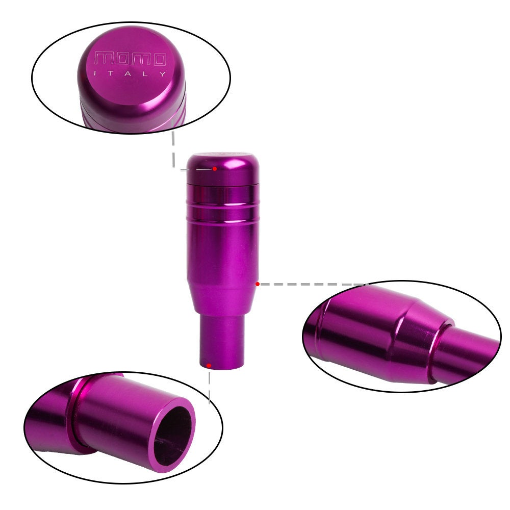Brand New 1PCS Momo Purple Aluminum Universal Automatic Car Gear Shift Knob Lever Shifter M8 M10 M12