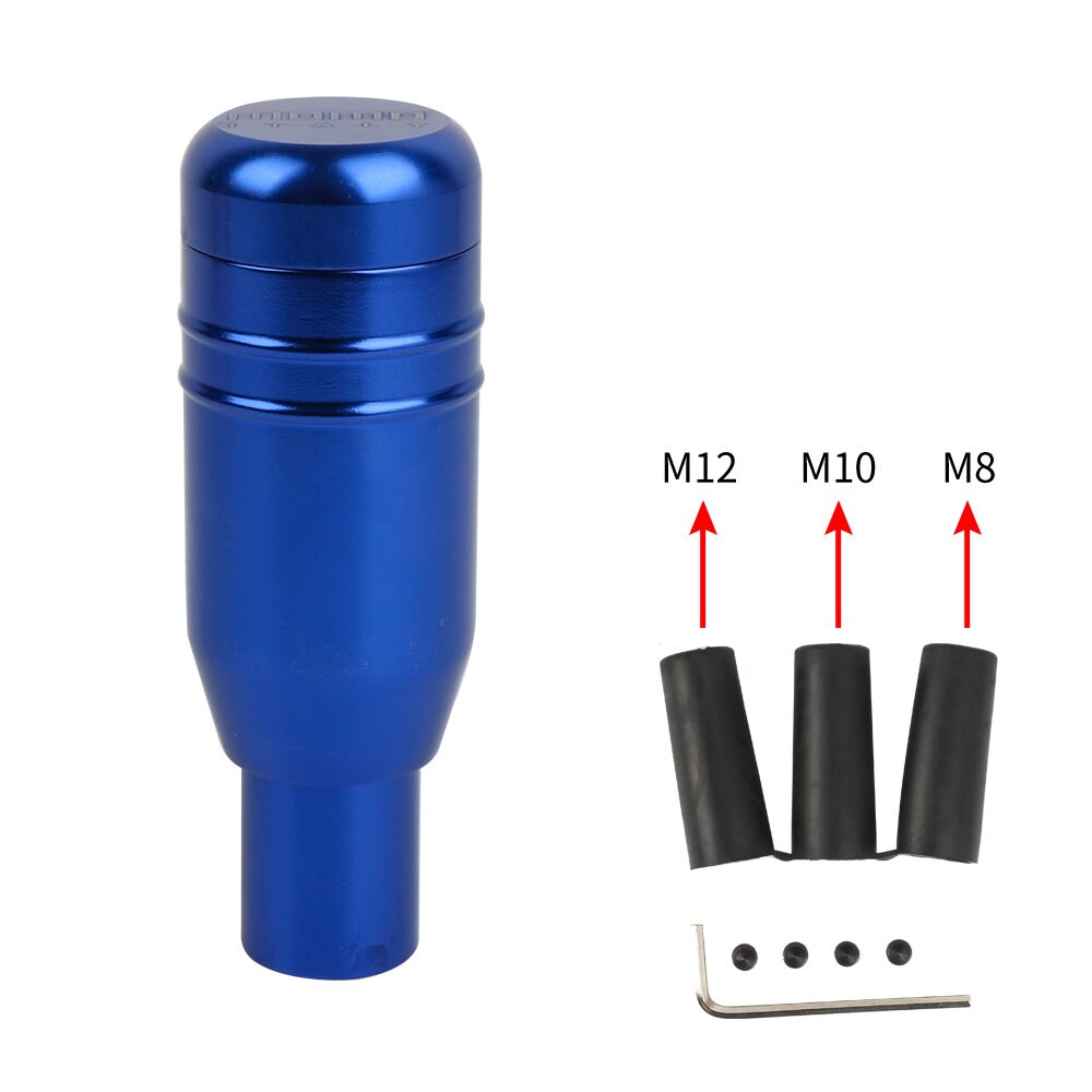 Brand New 1PCS Momo Blue Aluminum Universal Automatic Car Gear Shift Knob Lever Shifter M8 M10 M12