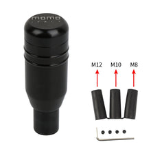 Load image into Gallery viewer, Brand New 1PCS Momo Black Aluminum Universal Automatic Car Gear Shift Knob Lever Shifter M8 M10 M12