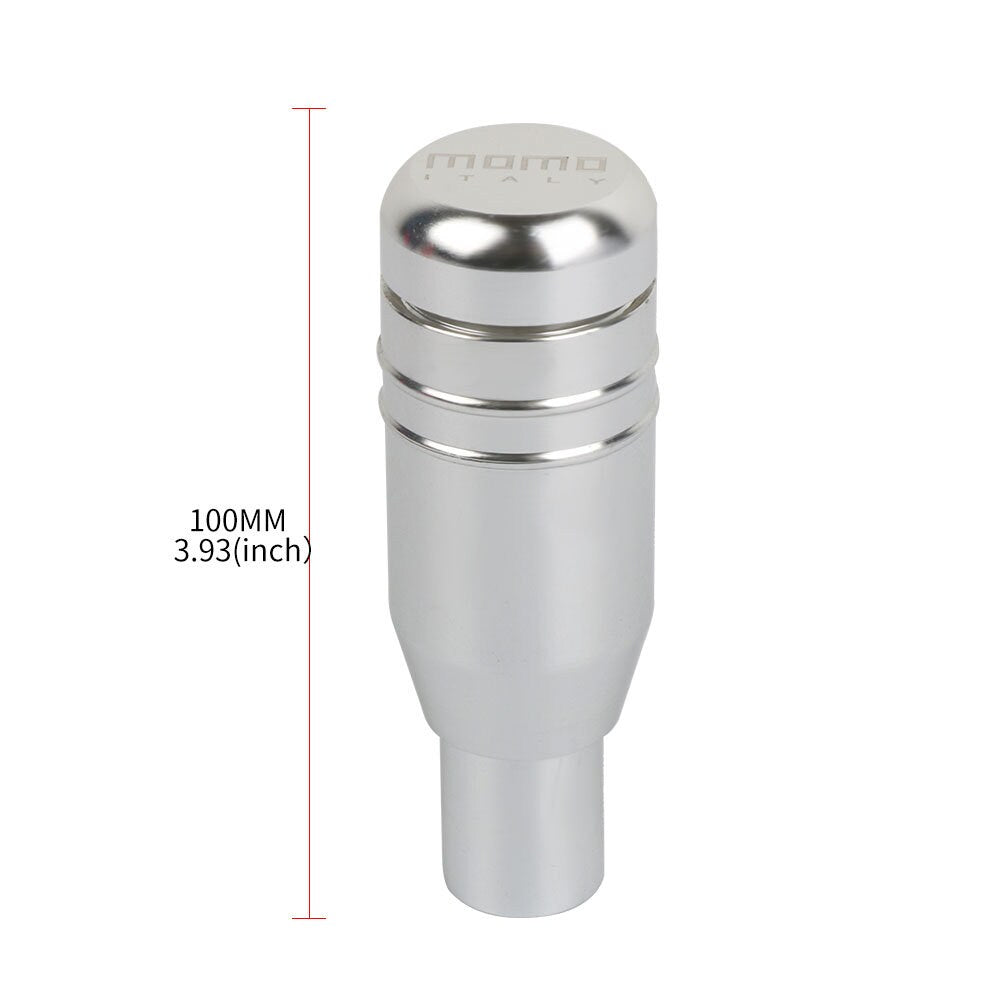 Brand New 1PCS Momo Silver Aluminum Universal Automatic Car Gear Shift Knob Lever Shifter M8 M10 M12