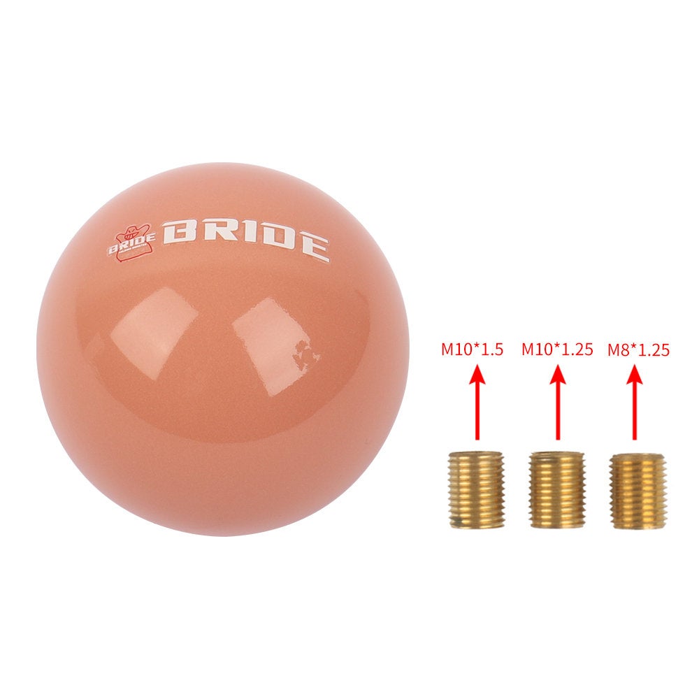 Brand New Universal Bride JDM Glow In The Dark Red Round Ball Shift Knob For Toyota Scion Wrx Subaru M12X1.25 M8 M10 M12 Thread