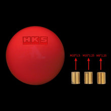 Load image into Gallery viewer, Brand New Universal HKS JDM Glow In The Dark Red Round Ball Shift Knob For Toyota Scion Wrx Subaru M12X1.25 M8 M10 M12 Thread