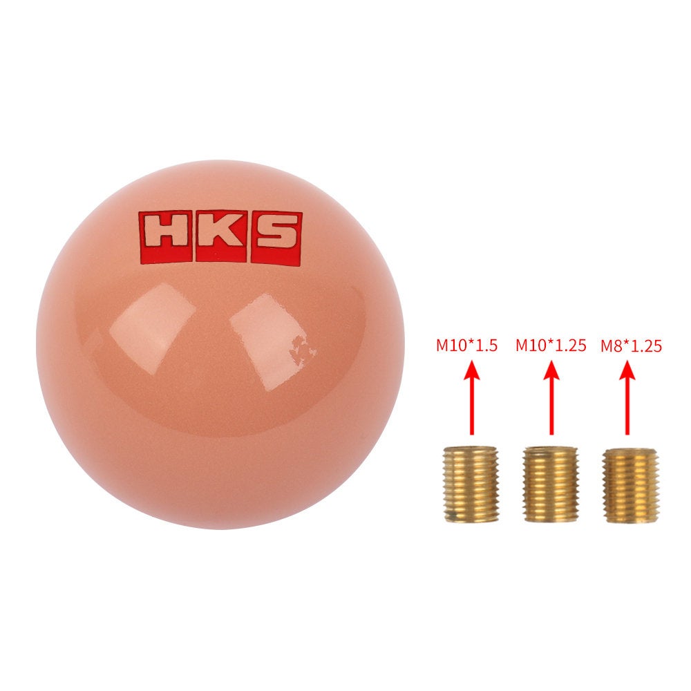 Brand New Universal HKS JDM Glow In The Dark Red Round Ball Shift Knob For Toyota Scion Wrx Subaru M12X1.25 M8 M10 M12 Thread