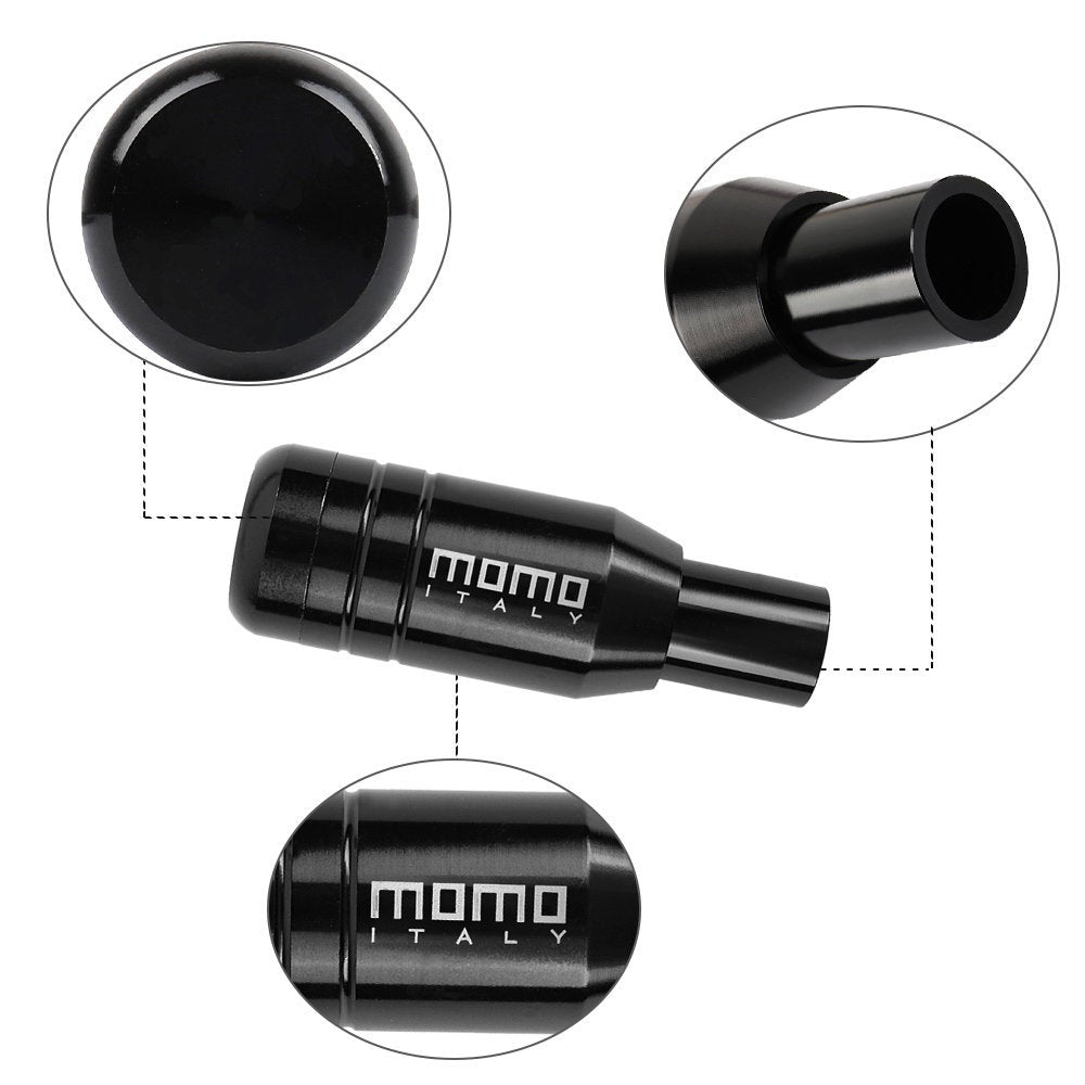 Brand New Universal JDM Momo Aluminum Black Automatic Gear Stick Shift Knob Lever Shifter
