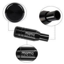 Load image into Gallery viewer, Brand New Universal JDM Momo Aluminum Black Automatic Gear Stick Shift Knob Lever Shifter