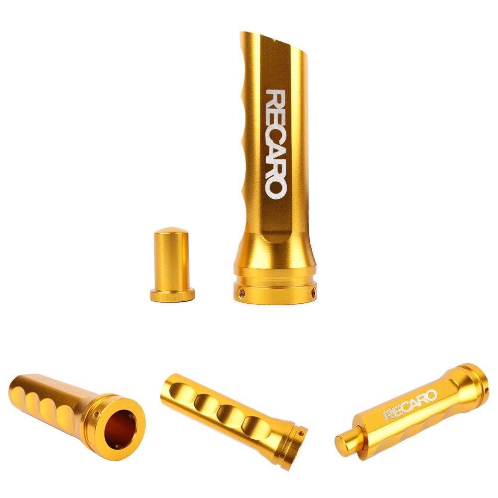 Brand New 1PCS Recaro Gold Aluminum Car Handle Hand Brake Sleeve Universal Cover For Universal