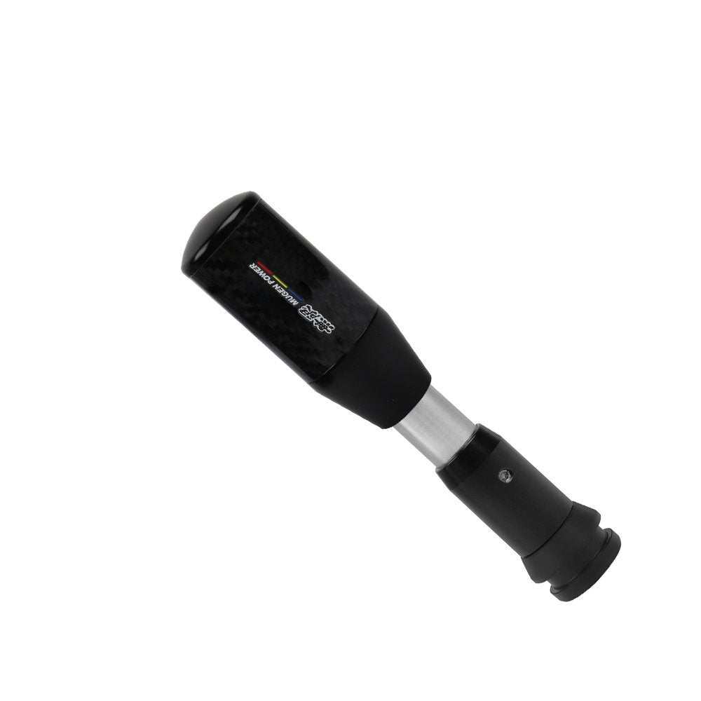 Brand New Universal Mugen Black Carbon Fiber Automatic Gear Shift Knob Shifter Lever Head