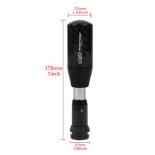 Load image into Gallery viewer, Brand New Universal Mugen Black Carbon Fiber Automatic Gear Shift Knob Shifter Lever Head