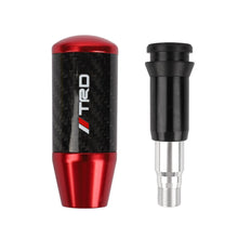 Load image into Gallery viewer, Brand New Universal TRD Red Carbon Fiber Automatic Gear Shift Knob Shifter Lever Head