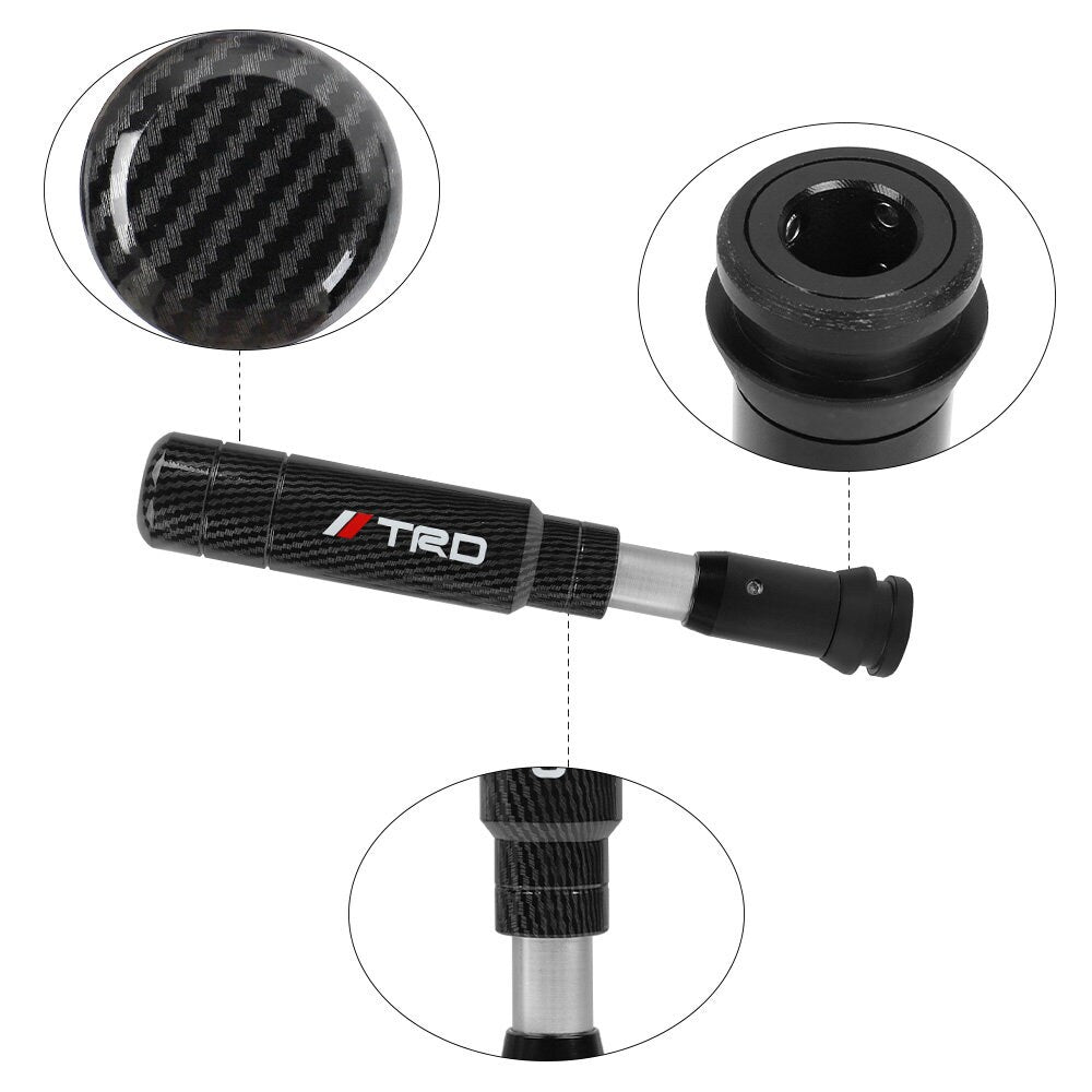 Brand New Universal TRD Carbon Fiber Aluminum Automatic Gear Shift Knob Shifter