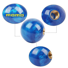 Load image into Gallery viewer, Brand New Universal Momo Pearl Blue Round Ball Shift Knob Automatic Car Gear Shifter